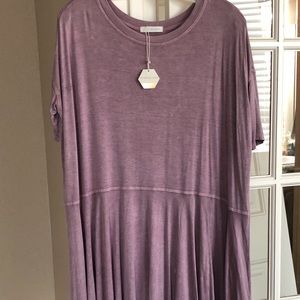 Mauve Maternity Flowy T-shirt Dress